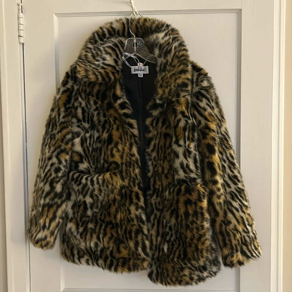 Jakke Faux Fur Cheetah Coat